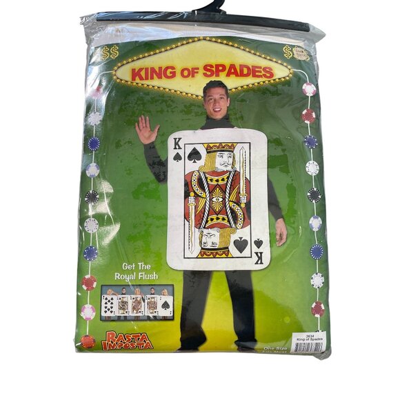 Rasta Imposta King Of Spades Card Costume One Size Fits Most Adult Halloween NEW - Picture 1 of 7